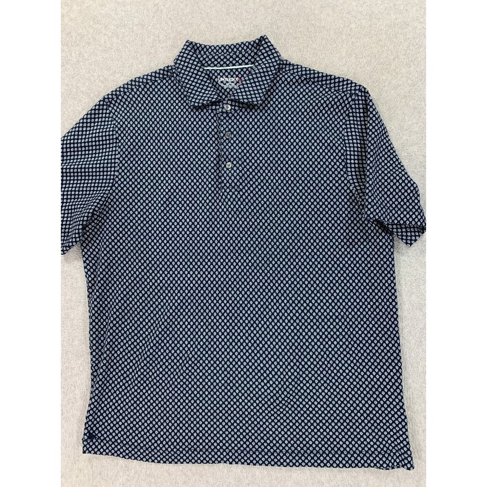 UNTUCKit Navy and White Polo Shirt